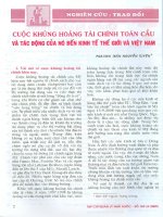 khủng hoảng tài chính toàn cầu và tác động đến VN
