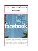 Phòng chống tấn công trên Facebook pptx