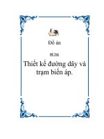 Đề tài thiết kế đường dây và trạm biến áp 