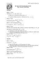 ĐỀ THI TUYỂN SINH ĐẠI HỌC DƯỢC Môn: Toán học- hệ liên thông pptx
