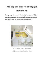 Nhà bếp phá cách với những gam màu nổi bật pot