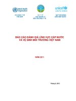 Báo cáo đánh giá lĩnh vực cấp nước và vệ sinh môi trường Việt Nam