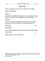 PHÂN TÍCH TÌNH HÌNH HOẠT ĐỘNG sản XUẤT KINH DOANH của CÔNG TY cổ PHẦN vận tải BIỂN QUỐC tế BÌNH MINH năm 2013