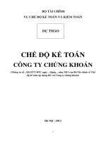 chế độ kế toán áp dụng đối với công ty chứng khoán