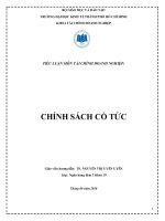 tiểu luận tài chính doanh nghiệp chính sách cổ tức