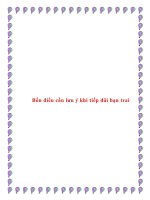 Bốn điều cần lưu ý khi tiếp đãi bạn trai. pptx