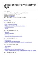 marx - critique of hegel's philosophy of right