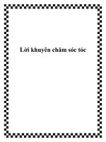 Lời khuyên chăm sóc tóc doc