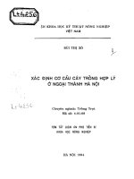 Xác định cơ cấu cây trồng hợp lý ở ngoại thành Hà Nội