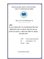 tiểu luận sự lựa chọn giữa tỷ giá hối đoái thả nổi, kiểm soát vốn và chuẩn tiền tệ tại các quốc gia châu á  một góc nhìn từ “bộ ba bất khả thi