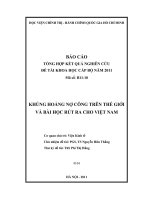 Khủng hoảng nợ công trên thế giới và bài học đối với việt nam