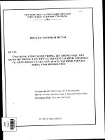 Ứng dụng công nghệ thông tin trong việc xây dựng hệ thống lưu trữ và truyền tải hình ảnh phục vụ chuẩn đoán và tra cứu tai bệnh viện đa khoa tỉnh bình dương