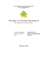 Nghiên cứu về mã hóa cổ điển