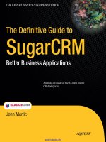 the definitive guide to sugarcrm
