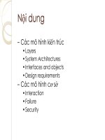 Bài giảng Các mô hình kiến trúc