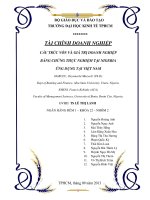 Cấu trúc vốn và giá trị doanh nghiệp bằng chứng thực nghiệm tại Nigeria ứng dụng tại Việt Nam