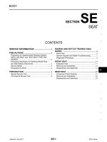 HỆ THỐNG GHẾ NGỒI TRÊN NISSAN VERSA HATCH BACK ĐỜI 2012