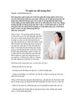 Tê ngón tay khi mang thai