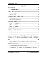 Luận văn: Tìm hiểu lợi thế so sánh của cà phê Việt Nam