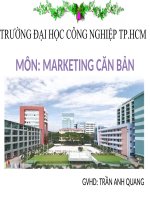 Đề tài: Tìm hiểu về các công việc/nhiệm vụ trong các lĩnh vực/ ngành nghề liên quan đến Marketing doc