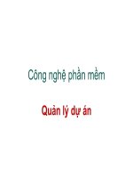 Công nghệ phần mềm - quản lý dự án