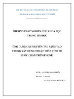 tiểu luận ứng dụng các nguyên tắc sáng tạo trong xây dựng thuật toán tính số bước chân trên iphone