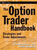 the option trader handbook - strategies and trade adjustments