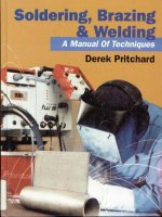 Soldering, brazing & welding a manual of techniques   d  pritchard