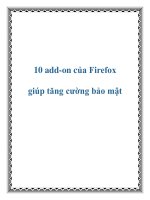 10 add-on của Firefox giúp tăng cường bảo mật docx