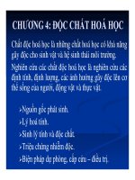 GIÁO TRÌNH MÔN ĐỘC HỌC MÔI TRƯỜNG CHƯƠNG  4
