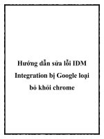 Hướng dẫn sửa lỗi IDM Integration bị Google loại bỏ khỏi chrome pot