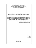 Nghiên cứu xác định định lượng tổng hoạt độ anpha trong môi trường không khí, nước và đất phục vụ điều tra đánh giá môi trường