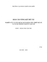 nghiên cứu và xây dựng ngân hàng mẫu thiết kế cổ và ve áo veston nam nữ cao cấp