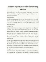 Giúp trẻ học và phát triển tốt 12 tháng đầu đời doc