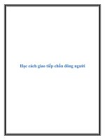 Học cách giao tiếp chốn đông người ppt