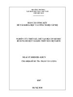 Nghiên cứu thiết kế, chế tạo bộ cấp sợi dọc bổ sung để dệt vải kiểu trên máy dệt kiếm