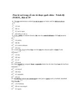 Đề thi và đáp án tiếng anh trình độ TOEFL - Tìm từ sai trong số các từ được gạch chân - Đề 39 docx