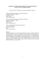 A MODEL OF NUTRITION INFORMATION SEARCH WITH AN