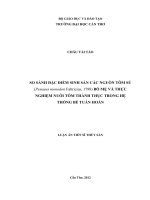 Luận án : So sánh đặc điểm sinh sản các nguồn tôm sú (penaeus monodon fabricius, 1798) bố mẹ và thực nghiệm nuôi tôm thành thục trong hệ thống bể tuần hoàn