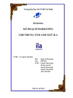tiểu luận kế hoạch marketing trung tâm anh ngữ thiếu nhi ila