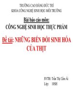 những biến đổi sinh hóa của thịt