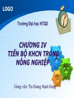 slide kinh tế nông nghiệp chương 4 Kinh tế sử dụng các yếu tố nguồn lực trong nông nghiệp