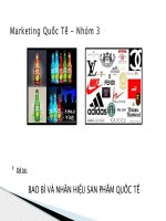 Đề tài: BAO BÌ VÀ NHÃN HIỆU SẢN PHẨM QUỐC TẾ pdf