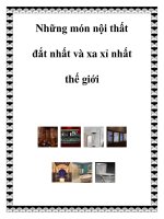 Những món nội thất đắt nhất và xa xỉ nhất thế giới docx
