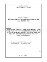 Nghiên cứu khảo sát thực trạng đổi mới công nghệ, thiết bị ngành cơ khí chế tạo việt nam  đề xuất giải pháp thúc đẩy đổi mới công nghệ giai đoạn 2010 2020 phục vụ sự nghiệp công nghiệp hóa   hiện đại hóa