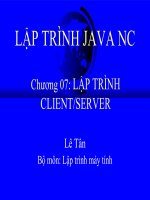 Slide LẬP TRÌNH JAVA - LẬP TRÌNH CLIENT/SERVER