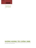 Báo cáo chuyên đề khủng hoảng tài chính năm 2008
