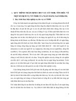 QUY TRÌNH THẨM ĐỊNH CHO VAY CÓ TSĐB. TÌM HIỂU VỀ MỘT SỐ DỊCH VỤ VỀ TSĐB CỦA NGÂN HÀNG SACOMBANK