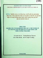 Nghiên cứu cơ sở khoa học và đề xuất các giải pháp khoa học công nghệ đảm bảo sự ổn định và độ bền của đê biển hiện có trong trường hợp sóng, triều cường tràn qua đê nghiên cứu thí nghiệm mô hình vật lý mô phỏng về cơ chế phá