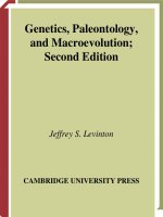 genetics paleontology and macroevolution second edition